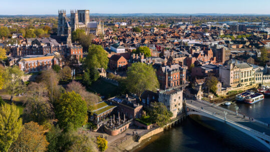 Aerial view of York Minster