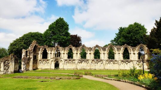 The ruins of ancient buildings in York